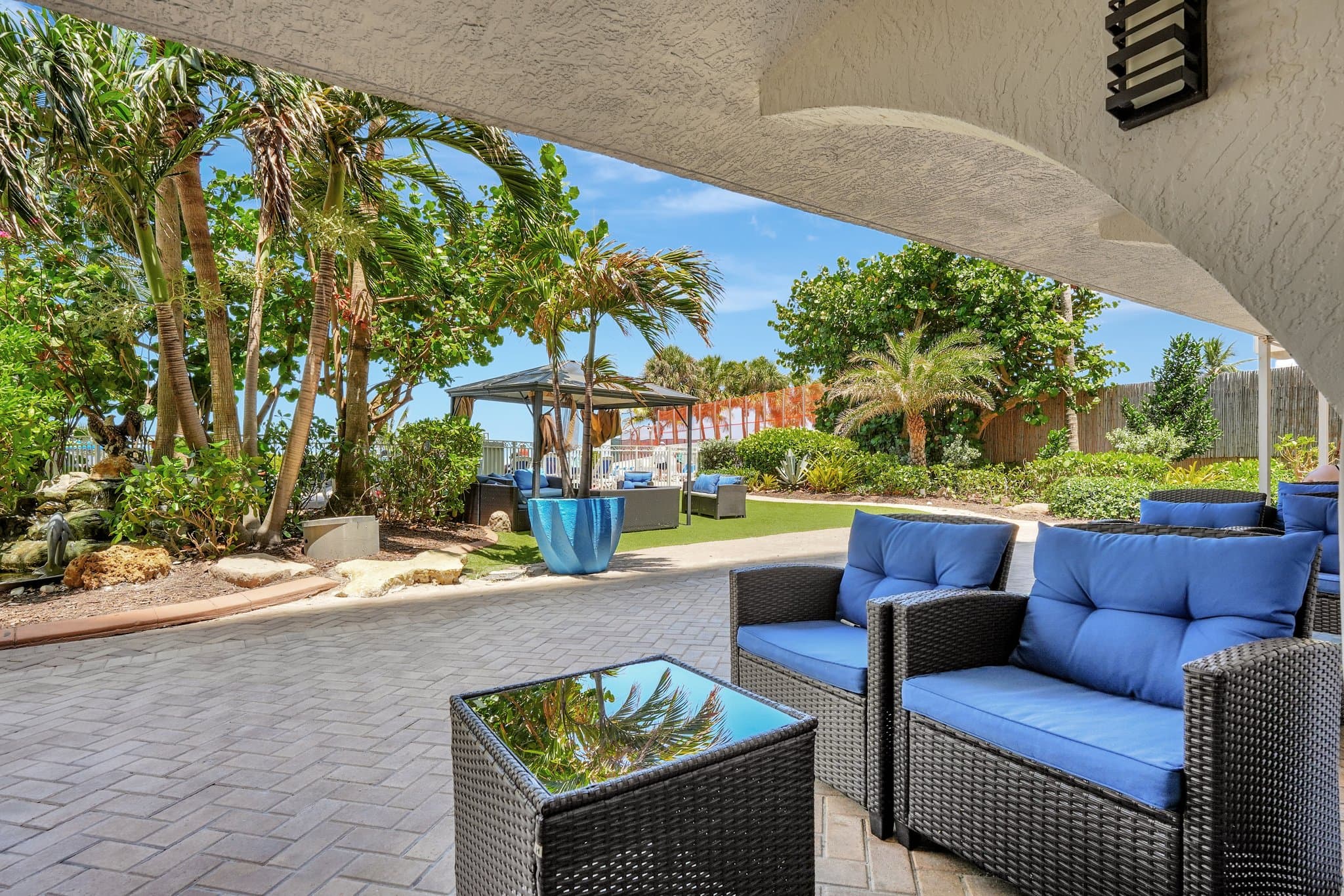 Luxury private cabana on the beach at Ocean Manor Beach Resort with ocean views