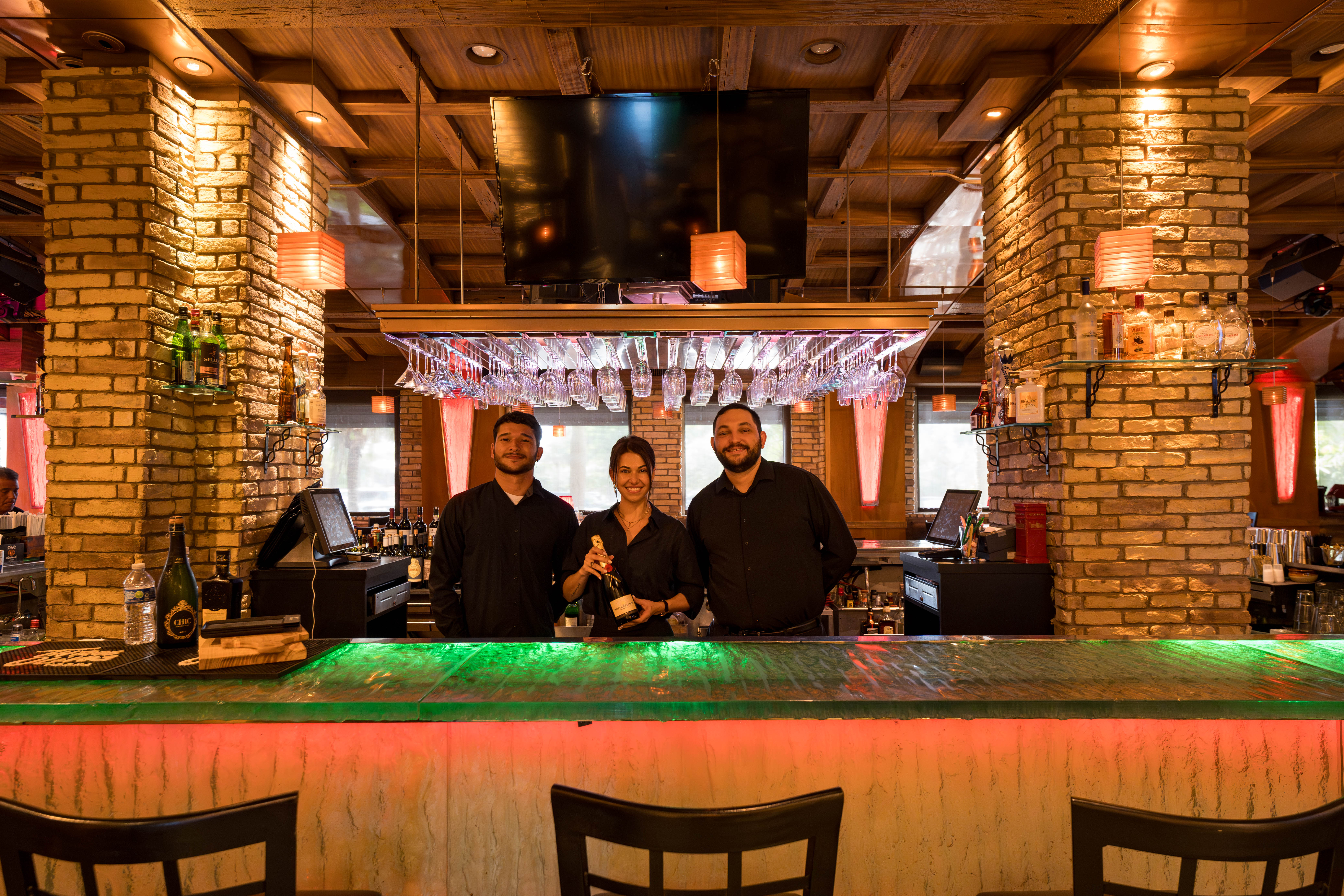 Professional bar team at Casa Calabria Italian restaurant