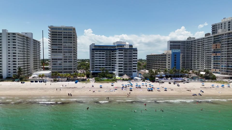 Breathtaking 4K sunrise over Ocean Manor Resort from drone perspective