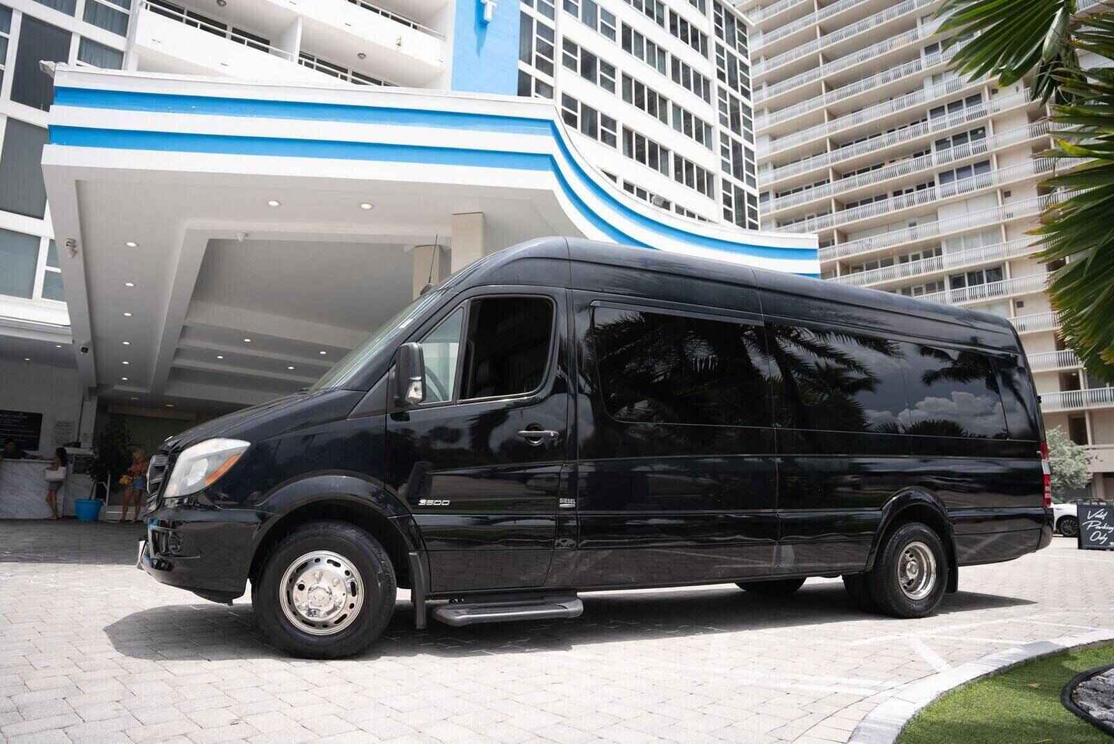 Mercedes‑Benz Sprinter 3500 luxury van at Ocean Manor Beach Resort in Fort Lauderdale