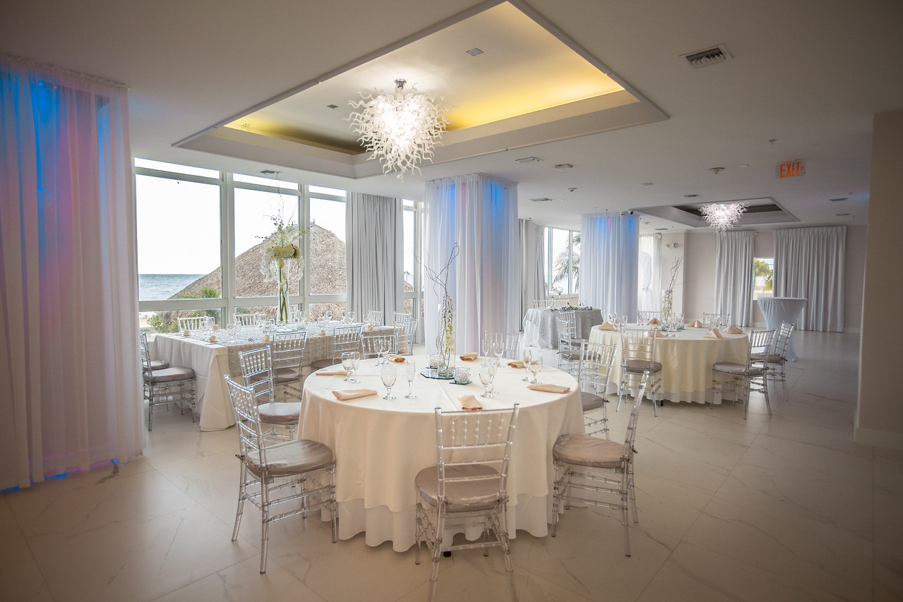 Oceanfront ballroom at Ocean Manor Beach Resort with panoramic Atlantic views in Fort Lauderdale