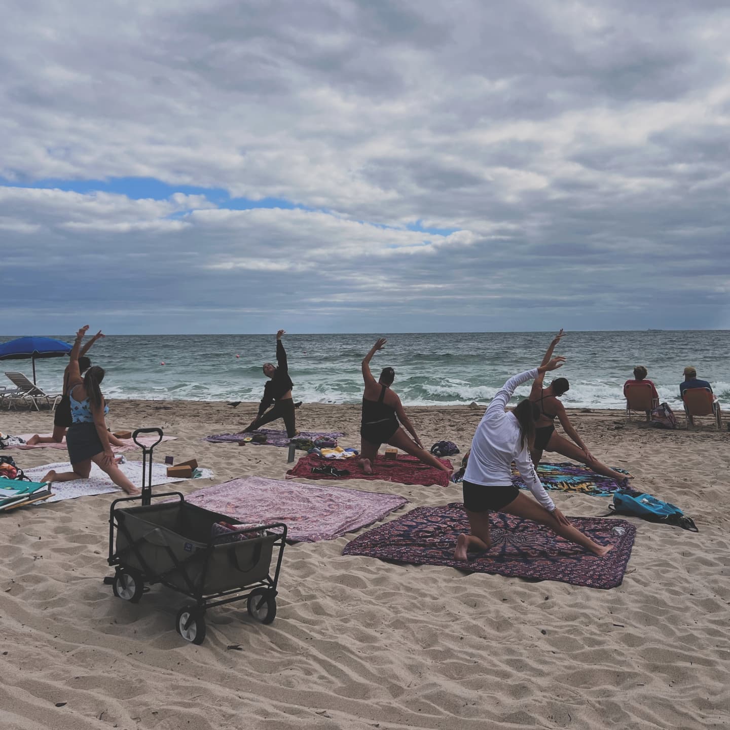 Beach yoga class at Ocean Manor